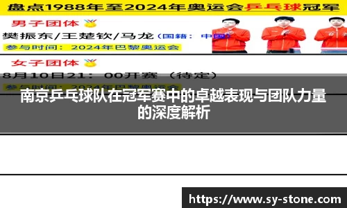 南京乒乓球队在冠军赛中的卓越表现与团队力量的深度解析